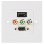 Pannello a parete con presa HDMI, VGA e 3 RCA femmina