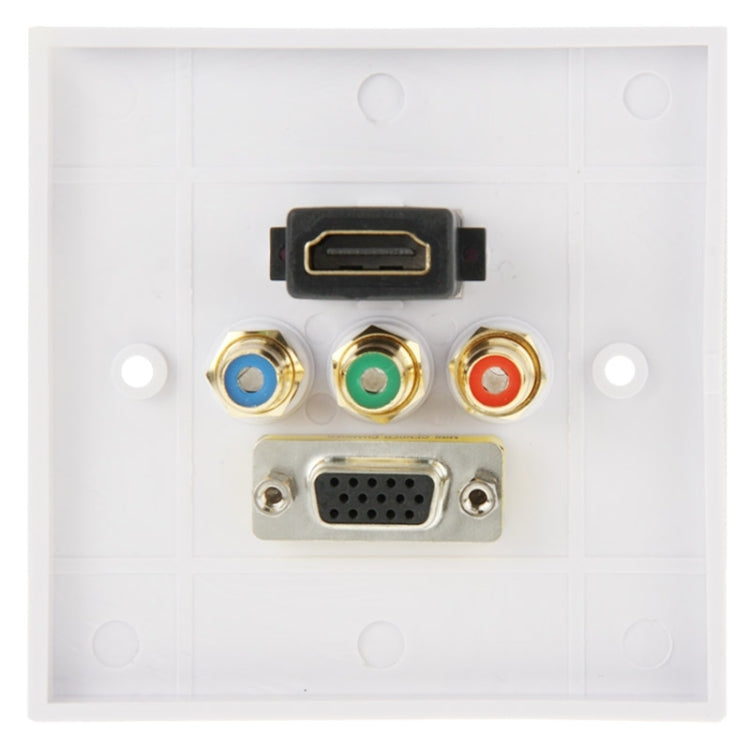 Pannello a parete con presa HDMI, VGA e 3 RCA femmina