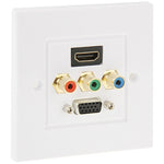 Pannello a parete con presa HDMI, VGA e 3 RCA femmina