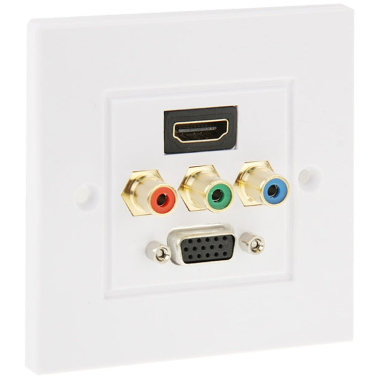 Pannello a parete con presa HDMI, VGA e 3 RCA femmina