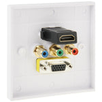 Pannello a parete con presa HDMI, VGA e 3 RCA femmina