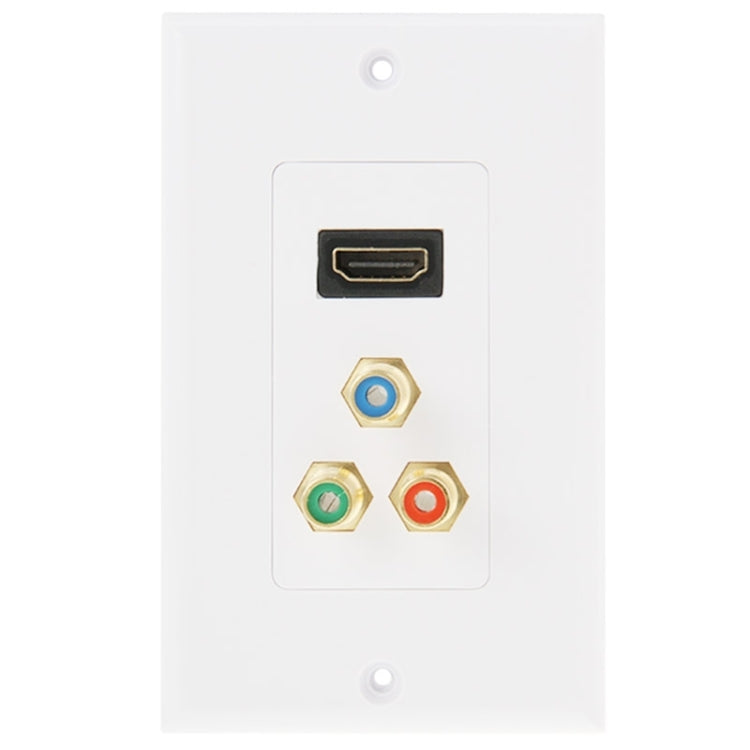 Pannello a parete con presa HDMI e 3 RCA femmina