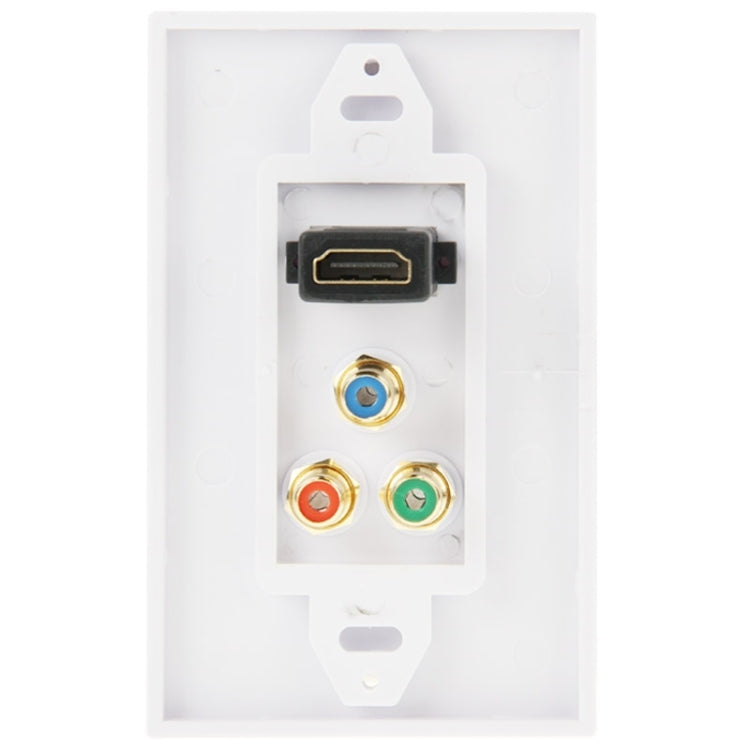 Pannello a parete con presa HDMI e 3 RCA femmina