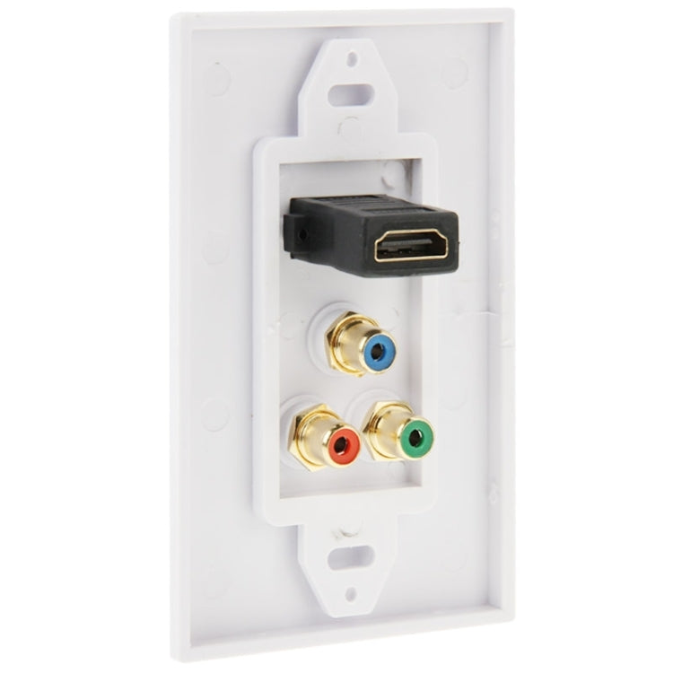 Pannello a parete con presa HDMI e 3 RCA femmina