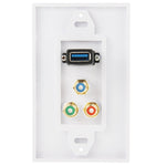 Pannello a parete con presa USB 3.0 e 3 prese RCA femmina