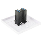 Piastra a muro con doppia presa USB 3.0 bianca