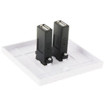 Piastra a muro con doppia presa USB 2.0 bianca 11x7 cm