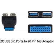 2 adattatori USB 3.0 AF a 20 pin, Adapter