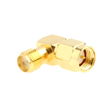 Adattatore SMA femmina a SMA maschio placcato in oro con angolo di 90 gradi, SMA Female to Male
