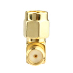 Adattatore SMA femmina a SMA maschio placcato in oro con angolo di 90 gradi, SMA Female to Male