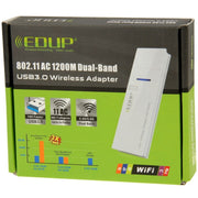 EDUP AC-1601 Adattatore wireless Wi-Fi USB 3.0 dual band 802.11AC 1200M, AC-1601 1200Mbps
