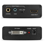 HDV-339 Adattatore convertitore audio stereo analogico/coassiale digitale Full HD da HDMI a DVI +