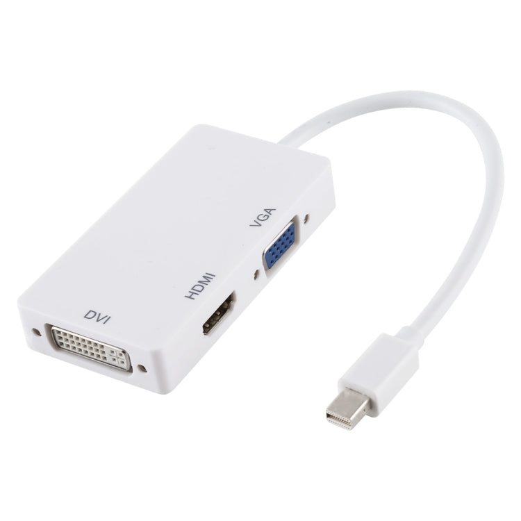 Convertitore adattatore Mini DisplayPort maschio 3 in 1 a HDMI + VGA + DVI femmina per Mac Book Pro Air, lunghezza cavo: 18 cm, Mini DP to HDMI+VGA+DVI (Good)