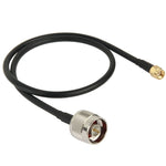 Cavo convertitore N maschio a RP-SMA, lunghezza: 50 cm (nero), 50cm N Male to RP-SMA