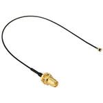 U.fl / IPX a RP SMA Pigtail femmina per rete Wi-Fi, lunghezza cavo: 18 cm, 18cm RP-SMA Female Black