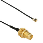 U.fl / IPX a RP SMA Pigtail femmina per rete Wi-Fi, lunghezza cavo: 18 cm, 18cm RP-SMA Female Black