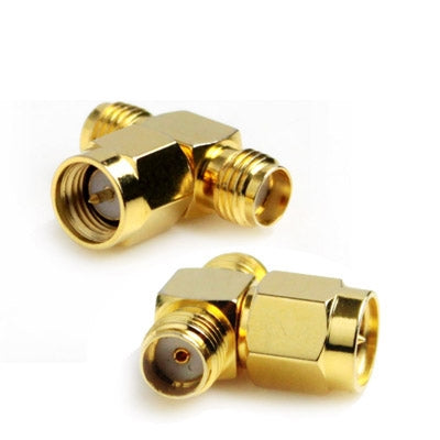 Adattatore SMA maschio a 2 SMA femmina placcato oro