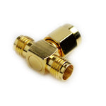 Adattatore SMA maschio a 2 SMA femmina placcato oro