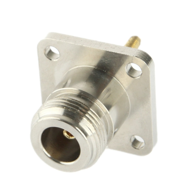 Adattatore coassiale RF N femmina con piastra quadrata