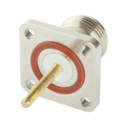 Adattatore coassiale RF N femmina con piastra quadrata