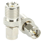 Adattatore coassiale SMA maschio a mini UHF femmina, SMA Male to Mini UHF Female