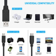 Per Samsung, HTC, Sony, LG, Huawei, Xiaomi, Lenovo ZUK Z1, Lunghezza: 38 cm