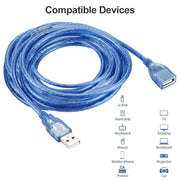 Cavo di prolunga da USB 2.0 AM a AF per trasmissione ad alta velocità, lunghezza: 10 m, AM to AF(High Quality), Length: 10m