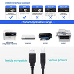 Cavo USB 2.0 A maschio a B maschio prolunga/trasferimento dati/stampante, lunghezza: 4,5 m, USB 2.0 A Male to B Male, 4.5m
