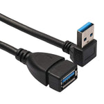 Cavo di prolunga USB 3.0 con angolo di 90 gradi Cavo adattatore da maschio a femmina, lunghezza: 15 cm, Down Angle AM to AF, length: 15cm