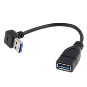 Cavo di prolunga USB 3.0 con angolo di 90 gradi Cavo adattatore da maschio a femmina, lunghezza: 15 cm, Down Angle AM to AF, length: 15cm