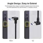Cavo di prolunga USB 3.0 con angolo di 90 gradi Cavo adattatore da maschio a femmina, lunghezza: 15 cm, Down Angle AM to AF, length: 15cm