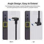 Cavo di prolunga USB 3.0 con angolo di 90 gradi Cavo adattatore da maschio a femmina, lunghezza: 15 cm, Down Angle AM to AF, length: 15cm
