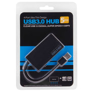 HUB USB 3.0 portatile super veloce a 4 porte Indicatore LED Hot-swap da 5 Gbps, segnale USB 3.0 trasparente, HUB 5GBPs