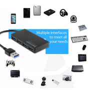 HUB USB 3.0 portatile super veloce a 4 porte Indicatore LED Hot-swap da 5 Gbps, segnale USB 3.0 trasparente, HUB 5GBPs