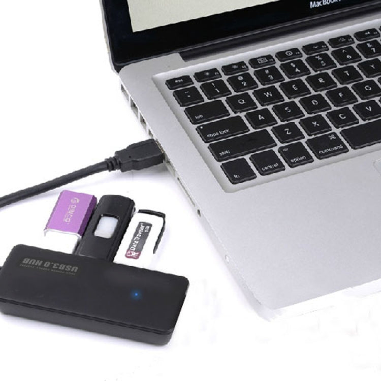 HUB USB 3.0 portatile super veloce a 4 porte Indicatore LED Hot-swap da 5 Gbps, segnale USB 3.0 trasparente, HUB 5GBPs