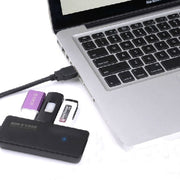 HUB USB 3.0 portatile super veloce a 4 porte Indicatore LED Hot-swap da 5 Gbps, segnale USB 3.0 trasparente, HUB 5GBPs