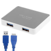 CR-H302 Superficie a specchio 4 porte HUB USB 3.0 super veloce da 5 Gbps + cavo di trasmissione USB 3.0 da 60 cm, H302 White, H302 Black