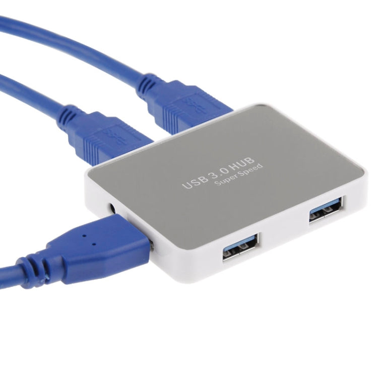 CR-H302 Superficie a specchio 4 porte HUB USB 3.0 super veloce da 5 Gbps + cavo di trasmissione USB 3.0 da 60 cm, H302 White, H302 Black
