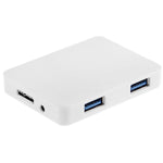 CR-H302 Superficie a specchio 4 porte HUB USB 3.0 super veloce da 5 Gbps + cavo di trasmissione USB 3.0 da 60 cm, H302 White, H302 Black
