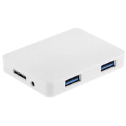 CR-H302 Superficie a specchio 4 porte HUB USB 3.0 super veloce da 5 Gbps + cavo di trasmissione USB 3.0 da 60 cm, H302 White, H302 Black