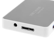 CR-H302 Superficie a specchio 4 porte HUB USB 3.0 super veloce da 5 Gbps + cavo di trasmissione USB 3.0 da 60 cm, H302 White, H302 Black