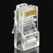 Spina modulare con connettore RJ45 da 100 PC, oro: 3u, Gold: 3u