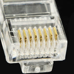 Spina modulare con connettore RJ45 da 100 PC, oro: 3u, Gold: 3u