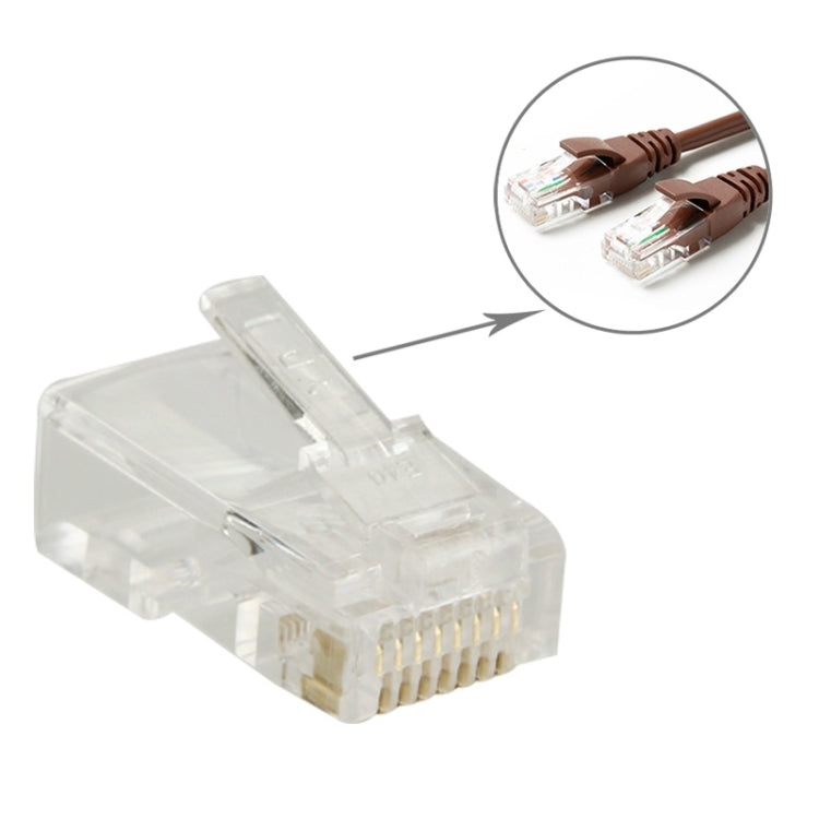 Spina modulare con connettore RJ45 da 100 PC, oro: 3u, Gold: 3u