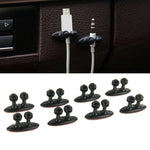 8 PZ DM-003 Comoda clip per cavo per auto con adesivo, DM-003(Black), DM-003(Beige)
