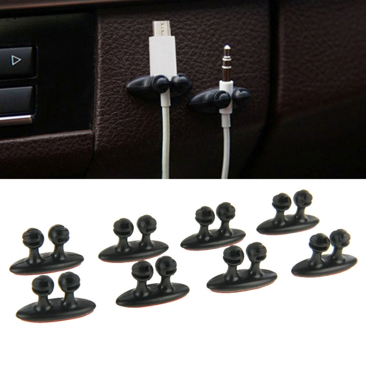 8 PZ DM-003 Comoda clip per cavo per auto con adesivo, DM-003(Black), DM-003(Beige)