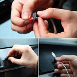 8 PZ DM-003 Comoda clip per cavo per auto con adesivo, DM-003(Black), DM-003(Beige)