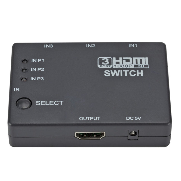 Switch HDMI 3x1 Full HD 1080P 3D con telecomando IR, with IR Remote Control