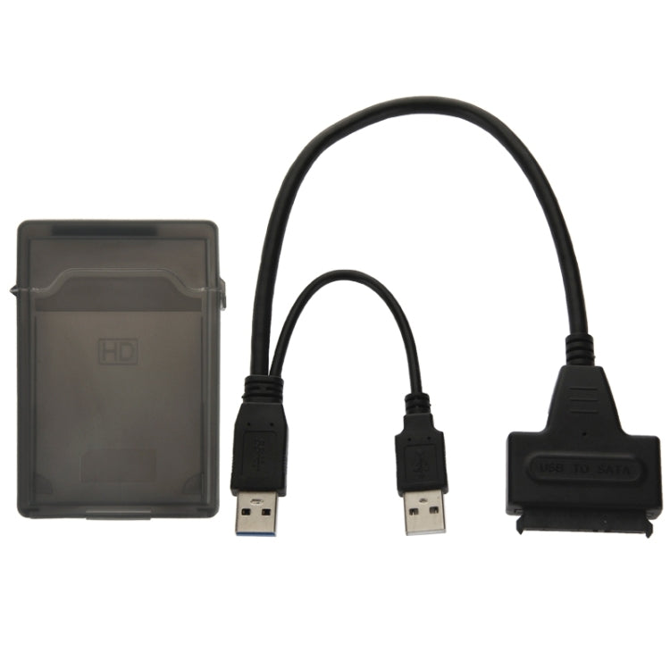 Cavo USB 2.0/USB 3.0 a SATA con scatola di protezione HDD da 2,5 pollici, supporta velocità fino a 4 TB, USB 3.0 to SATA with USB(B)