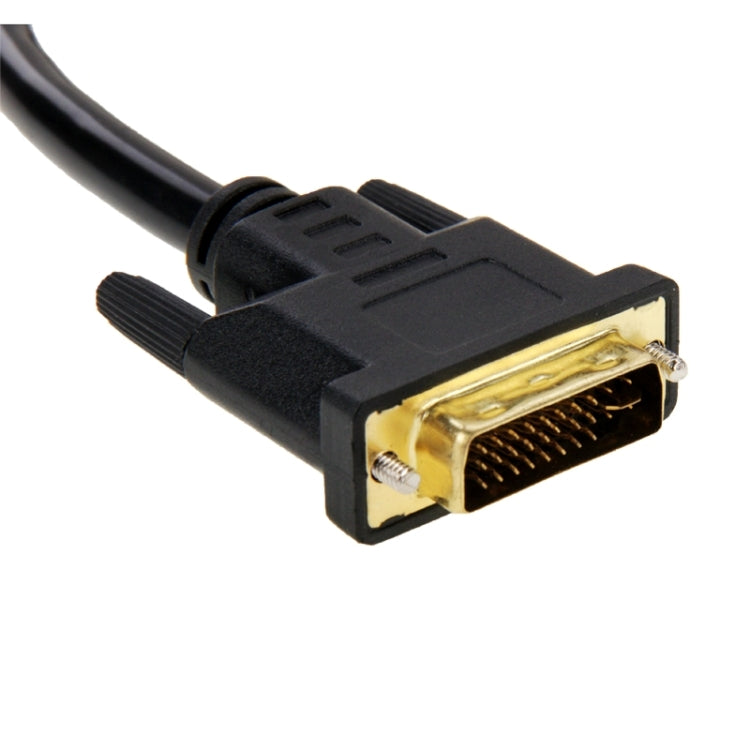 Cavo sdoppiatore DVI 24+5 pin maschio a 2 VGA femmina da 30 cm, DVI 24+5 Pin Male